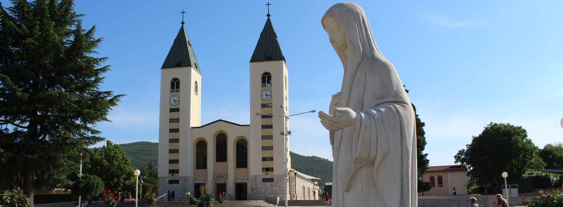 St. James in Medjugorje with Blessed Virgin Mary Statue